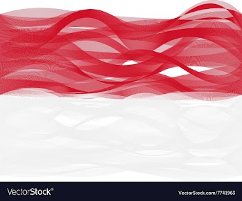 Wave line flag of Indonesia vector image