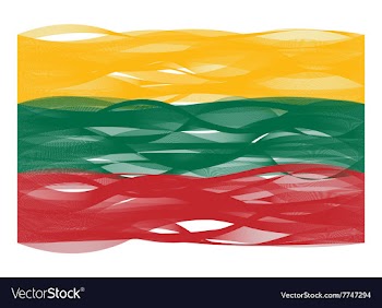 Wave line flag of Lithuania vector image