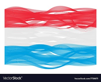 Wave line flag of Luxembourg vector image
