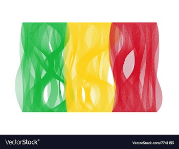 Wave line flag of Mali vector image