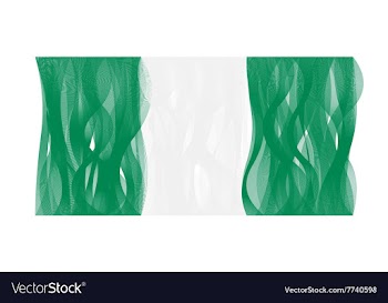 Wave line flag of Nigeria vector image