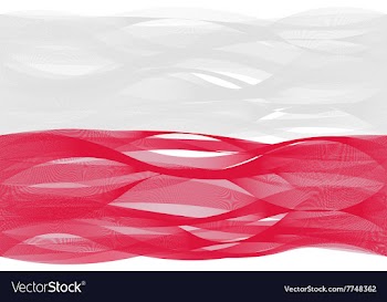 Wave line flag of Poland vector image