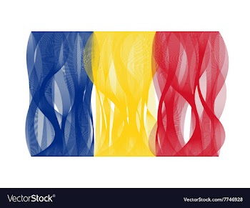 Wave line flag of Romania vector image
