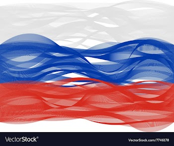 Wave line flag of Russia vector image