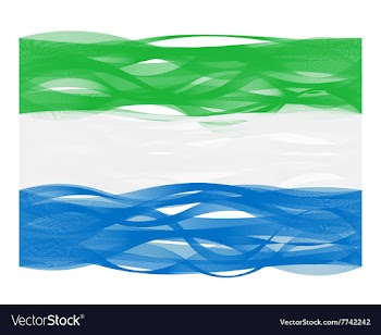 Wave line flag of Sierra Leone vector image