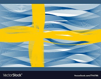 Wave line flag of Sweden vector image