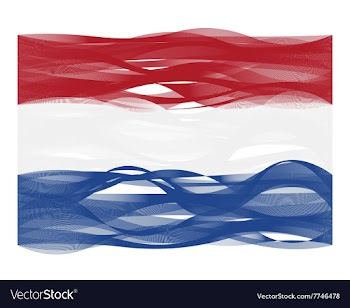 Wave line flag of the Netherlands vector image