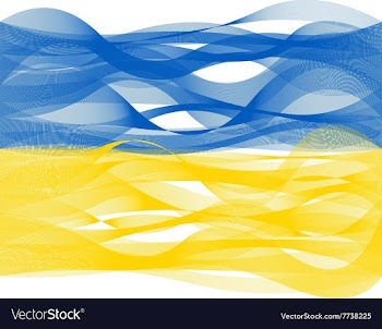 Wave line flag of Ukraine vector image