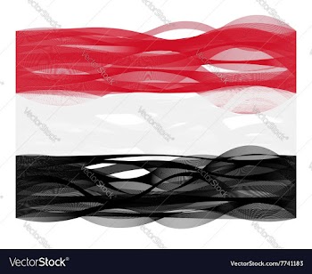 Wave line flag of Yemen vector image