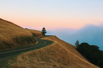 wave pathway at the top of mountain