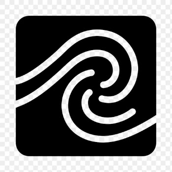 Wave png web UI icon in flat style | Free stock illustration | High Resolution graphic