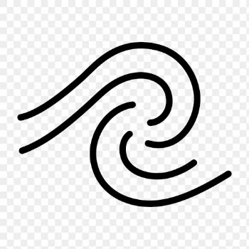 Wave png web UI icon in simple style | Free stock illustration | High Resolution graphic