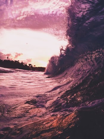 Wave Rushing to the Beach