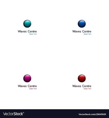 Waves centre creative logo design vector image