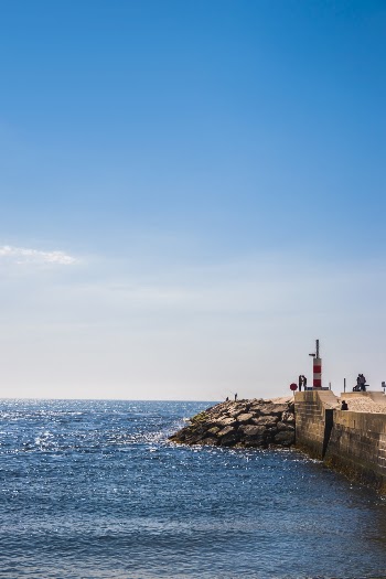 Waves Crashed Sea Wall