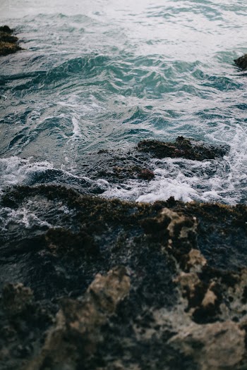 Waves Crashing on a Rocky Coast