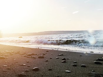 Waves Crashing on Seashore
