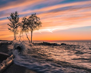 Waves Crashing On Shore