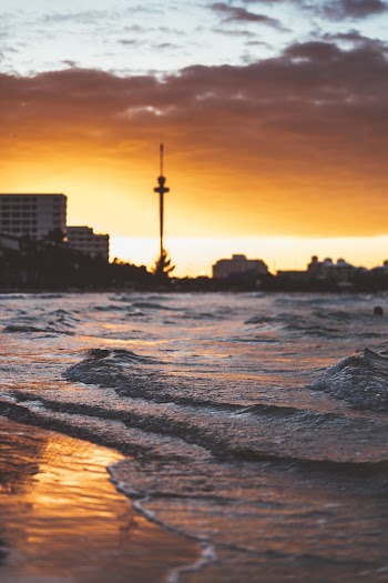 Waves Hitting the Shore
