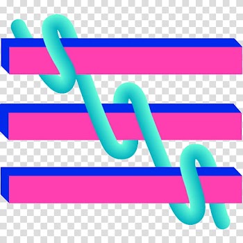Waves  s, pink lines and teal strap transparent background PNG clipart