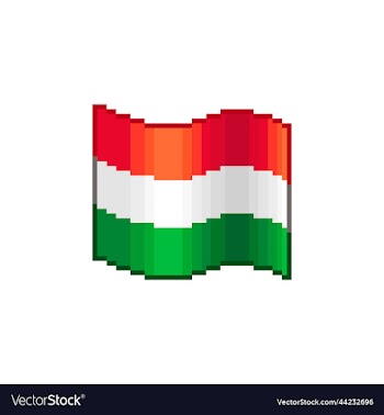 waving flag of hungary