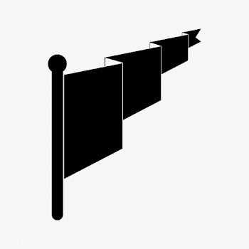 Wavy blank black flag vector | Free stock vector - 543117