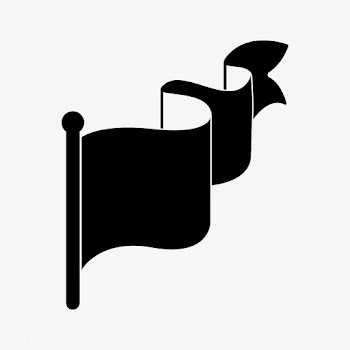 Wavy blank black flag vector | Free stock vector - 543158