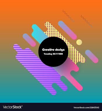 Wavy geometric background trendy gradient shapes vector image