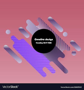 Wavy geometric background trendy gradient shapes vector image
