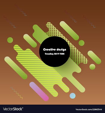 Wavy geometric background trendy gradient shapes vector image