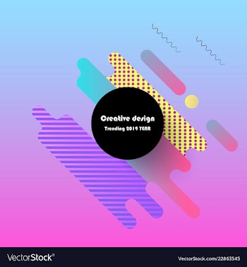 Wavy geometric background trendy gradient shapes vector image