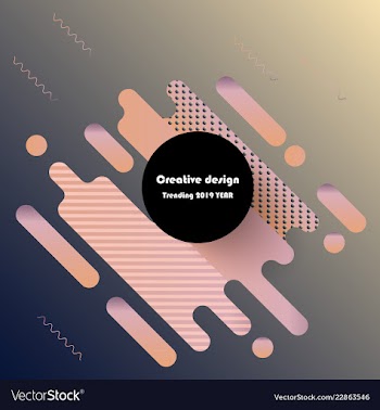 Wavy geometric background trendy gradient shapes vector image