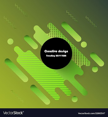 Wavy geometric background trendy gradient shapes vector image