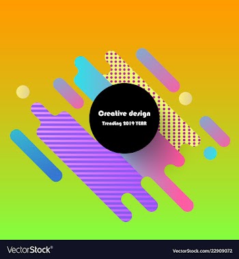 Wavy geometric background trendy gradient shapes vector image