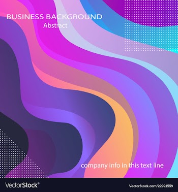 Wavy geometric background trendy gradient shapes vector image