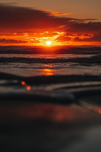 Wavy Ocean during Golden Hour