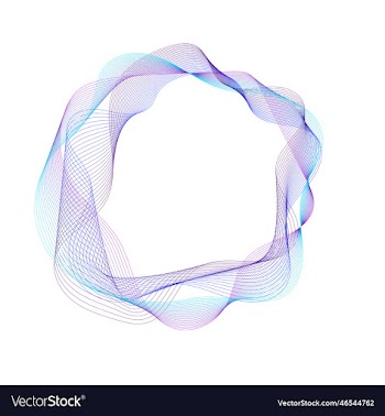 wavy round template for text