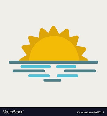 Wavy sea sunset or sunrise vector image