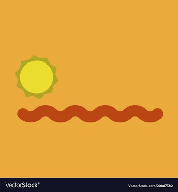Wavy sea sunset or sunrise vector image
