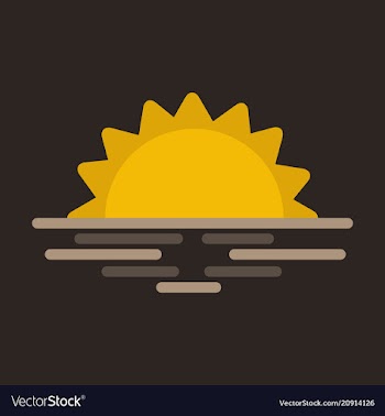 Wavy sea sunset or sunrise vector image