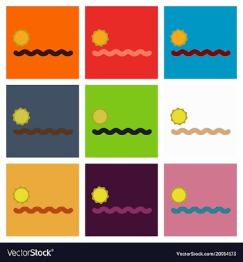 Wavy sea sunset or sunrise vector image