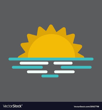 Wavy sea sunset or sunrise vector image