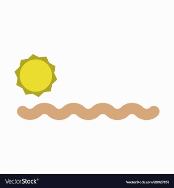 Wavy sea sunset or sunrise vector image