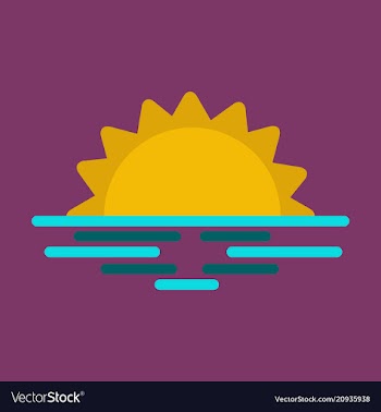 Wavy sea sunset or sunrise vector image