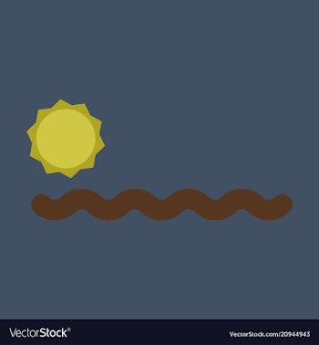 Wavy sea sunset or sunrise vector image