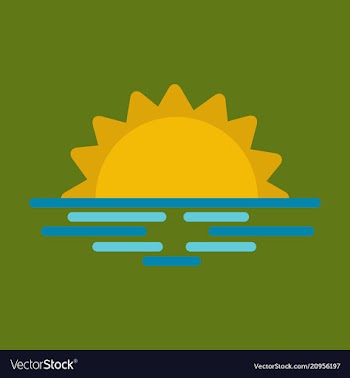 Wavy sea sunset or sunrise vector image