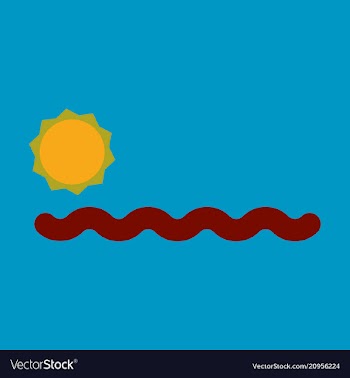 Wavy sea sunset or sunrise vector image