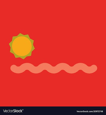 Wavy sea sunset or sunrise vector image
