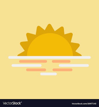 Wavy sea sunset or sunrise vector image