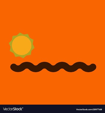 Wavy sea sunset or sunrise vector image